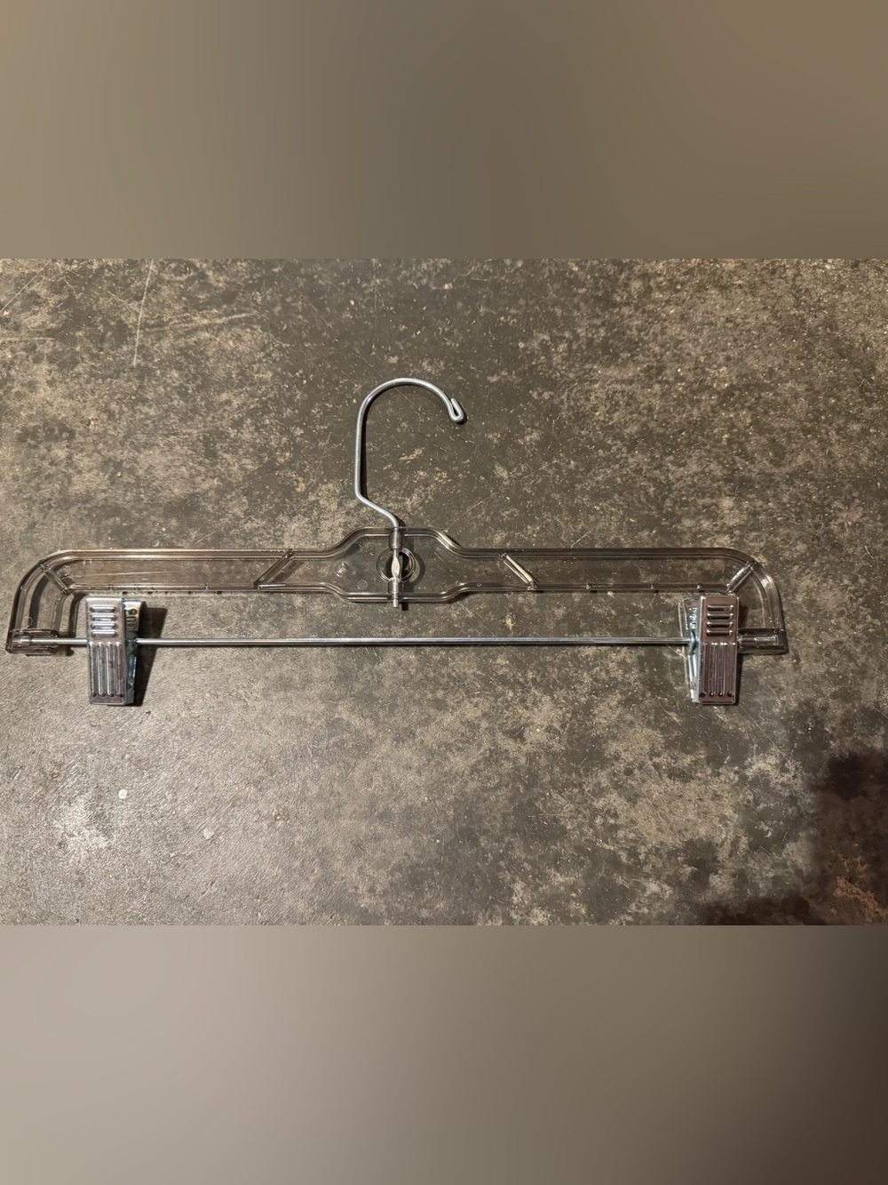 Clear Plastic Clip Hanger for Display and Storage